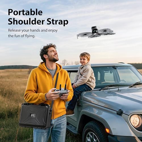 STARTRC PHOTO Portable Hard Waterproof Case for DJI Flip Fly More Combo,Stores 7 Batteries,RC 2/RC-N3 Remote Control,Charging Hub,65W Charger,FLip Drone and Other Accessories