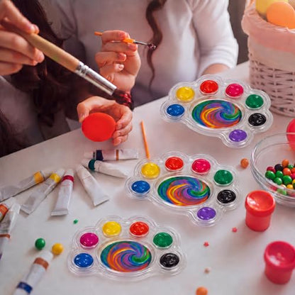 100 Pcs Large Clear Paint Tray Palette, Footprint - style: Footprint