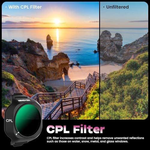 Mini 5 Pro ND Filters - 6 Pack (CPL,ND8,ND16,ND32,ND64,ND128) - size: Mini 5 Pro, style: ND