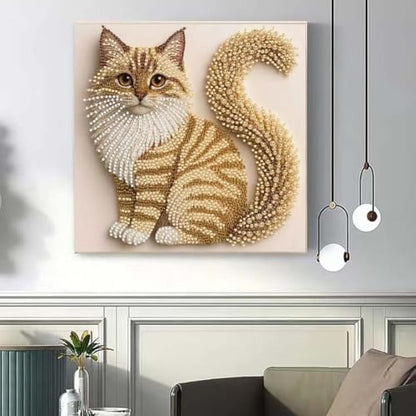 Cat Special Shape Diamond Art Kits For Adults Beginner,Diamond Painting Kit - color: YP107