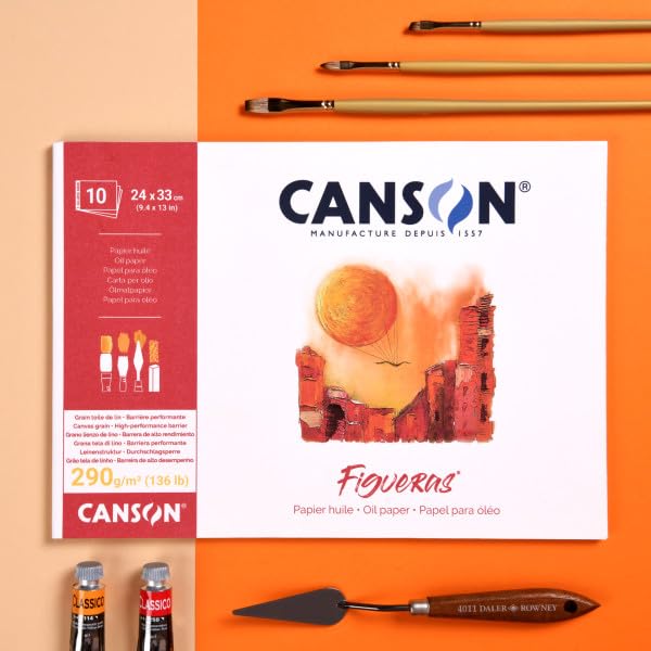 Canson Figueras Canvas Paper Pad, White, 18x24 in - size: 18" x 24"