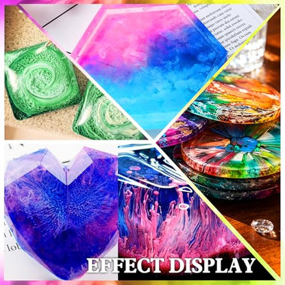 Alcohol Ink Set - 24 Vibrant Colors for Resin Art, Petri Dish Making