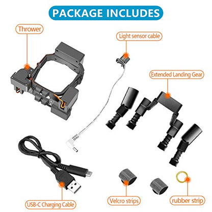 Hanatora Dual Drop Version Payload Airdrop Release Dropping Device for DJI Mavic Pro Drone,Air Drop Clip Delivery Transport Dropper System,Fishing Bait Hook Accessories Kit