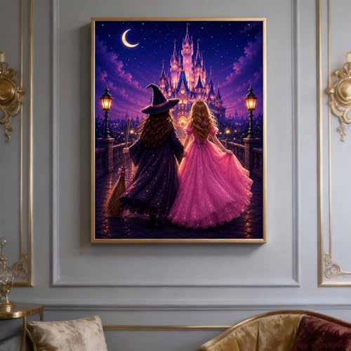 Diamond Art Kits for Adults,Princess and Witch Castle Diamond Painting - color: HS048-1