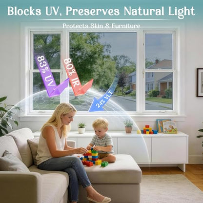 Haton Window Tint for Home, One Way Film, Silver 23.6" x 78.7" - color: Silver Silver, size: 23.6" x 78.7"
