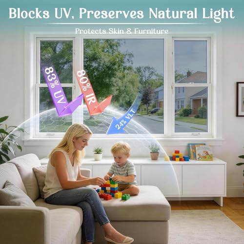 Haton Window Tint for Home, One Way Film, Silver 29.5" x 78.7" - color: Silver Silver, size: 29.5" x 78.7"