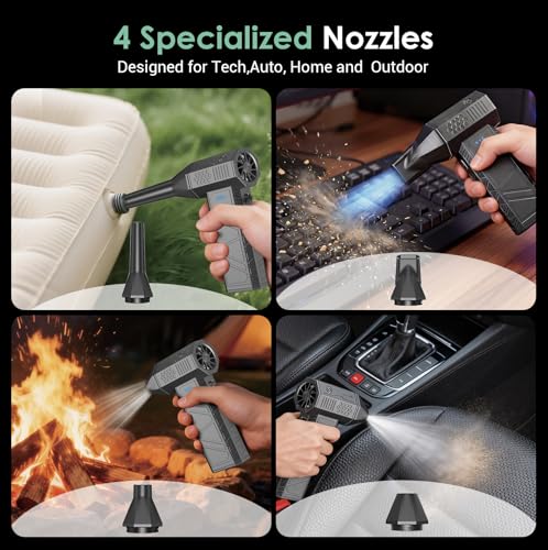 YOTON Compressed Air Duster, 110000RPM Rechargeable Electric Air Blower