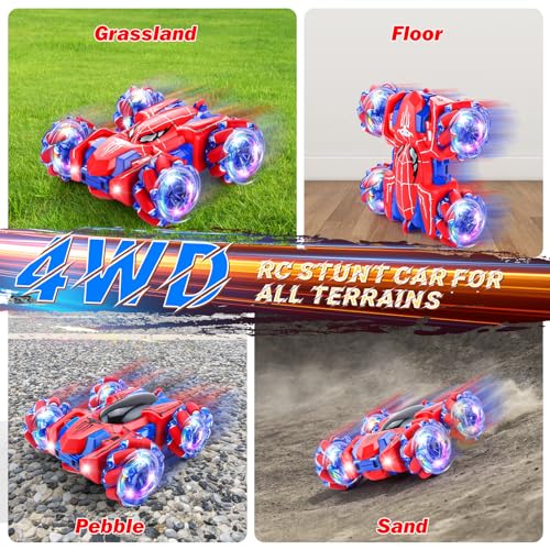 Spider Remote Control Car Headlight Double Sided Off-Road 360° Rotating Car
