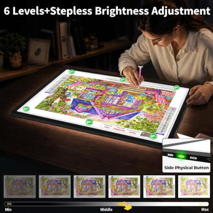 Buspher Rechargeable A2 Light pad,25.2"x18.4"Magnetic Light Box for tracing - size: A2(Rechargeable)