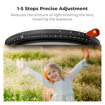 K&F CONCEPT 43mm Black Diffusion 1/4 & Variable ND2-32 & Polarizing-in 1 - size: 43mm