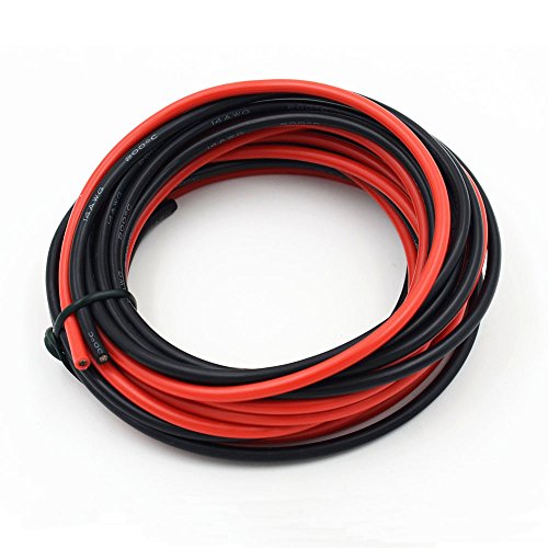 14awg Silicone Electrical Wire Cable 2 Colors Tinned Copper 10ft Each - size: 2 Colors each 10FT, style: 14AWG