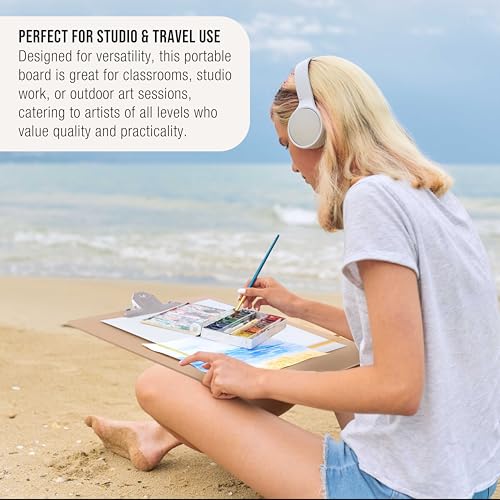 U.S. Art Supply 11" x 17" Artist Sketch Tote Board - Lightweight Hardboard - size: 11" x 17"