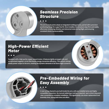 Mini 4K Drone Motor Arm Assembly Replacement Rear Right Arm, Compatible with DJI Mini 4K Spare Parts - size: Rear Right