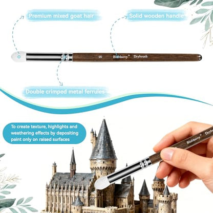 Detail Paint Brushes Set, 10 pcs Miniature Brushes for Fine Detailing - color: Brown