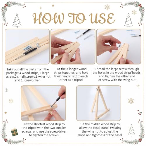 YooNotee 12 Pack Christmas Paint by Numbers Kit - style: Girly