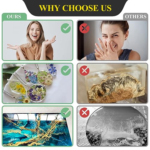 TAKIMO 2 Gallon 3×UV Resistant Resin Kit,No Bubble & Crystal Clear Epoxy Resin for Coating, Casting, Table Top,DIY, Bar Top, River Tables, Resin Art, Wood with High Gloss Finish - size: 2 Gallon UV Resistant Epoxy Kit