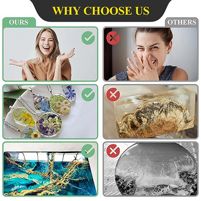 TAKIMO 2 Gallon 3×UV Resistant Resin Kit,No Bubble & Crystal Clear Epoxy Resin for Coating, Casting, Table Top,DIY, Bar Top, River Tables, Resin Art, Wood with High Gloss Finish - size: 2 Gallon UV Resistant Epoxy Kit