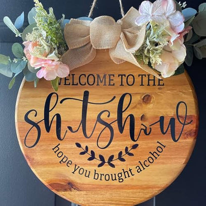 Welcome Stencils for Painting on Wood Sign - style: Home