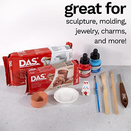 DAS Air-Hardening Modeling Clay, Block, Terra Cotta Color (387100), 1.1 Pound (1-Pack)