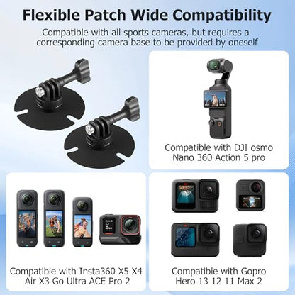 Flexible Adhesive Helmet Mount for Insta360 X6 X5 X4 Air GO Ultra