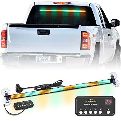 XRIDONSEN 35 inch Traffic Advisor Light Bar Front/Rear Strobe Lights - color: Amber/Green