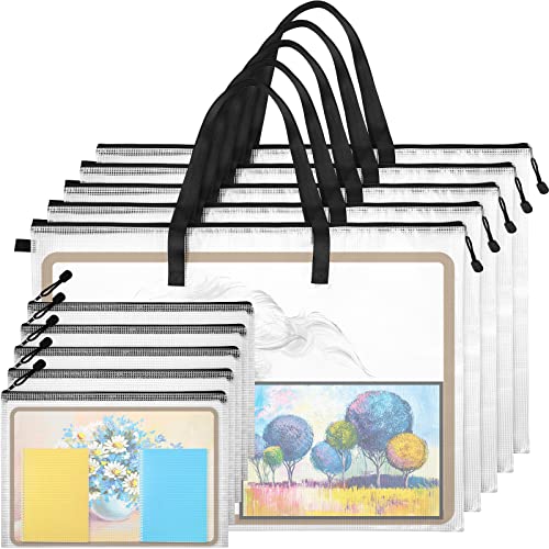 Saintrygo 10 Pcs Art Portfolio Bag Zipper File Storage, for Back to School