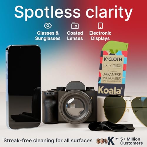 Koala Lens Cleaning Cloth | Japanese Microfiber | Black & Green (Pack of 2) - color: Black / Green, size: 2 Pack