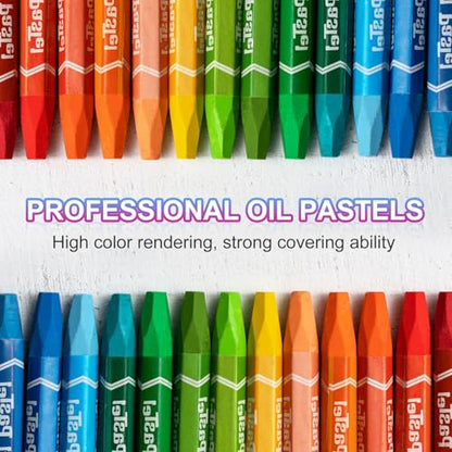 PATIKIL Ultramarine Oil Pastels, 36Pcs Soft Oil Crayons Pastels Stick Vibrant and Creamy Art Supplies Bulk for Artists Beginners Art Painting Drawing Blending Graffiti Gallery - color: Ultramarine