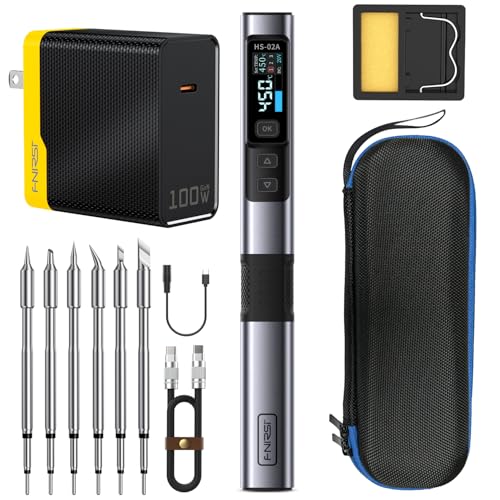 FNIRSI HS-02A 100W Portable Corded Soldering Iron Kit, 3S Fast Tinning
