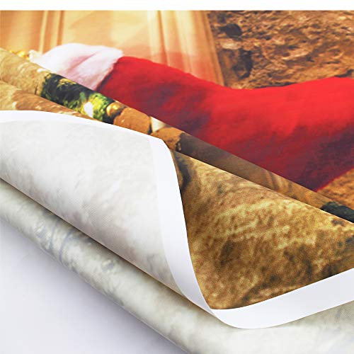 12X10FT Christmas Themed Fireplace Vinyl Photography Backdrop Photo Background Studio Prop CEM06E - size: 12'x10'