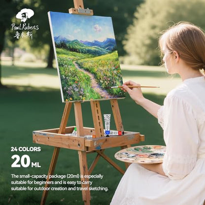Paul Rubens Oil Paint, 24 Colors*20 ml Tubes, Professional Bright Colors