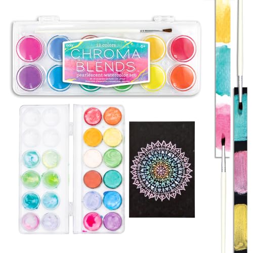 Ooly Chroma Blends Pearlescent Watercolor Set, 12 Colors - style: Chroma Blends Pearlescent Pods