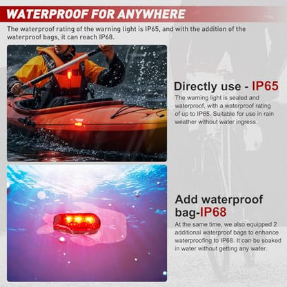 Nilight LED Safety Light 4PCS Red Marine Navigation Bike Tail Lights - color: 3LED Safety Light-Red