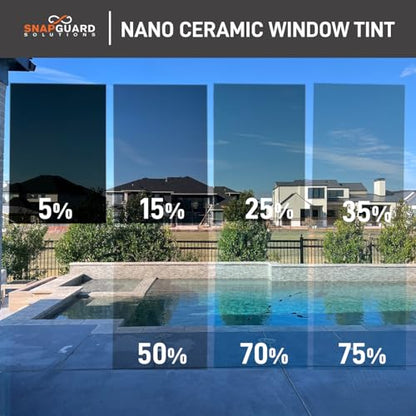5% Nano Ceramic Window Tint for Home 3' ft x 12' ft UV Film Heat Blocking - color: 5%, size: 3ft x 12ft