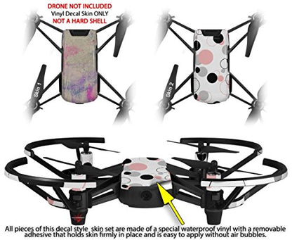 Skin Decal Wrap 2 Pack Compatible with DJI Ryze Tello Pastel Abstract Pink and Blue Drone NOT Included