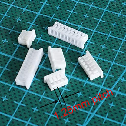 1.25mm Pitch Connectors and Pre-Crimped Cables Compatible with JST Molex PicoBlade 1.25mm for Pixhawk Silicone 15cm Wire