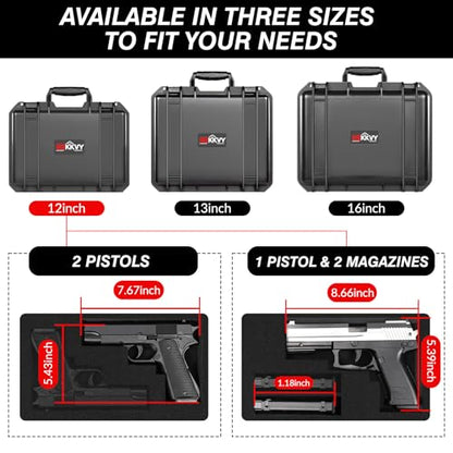 SEKKVY Gun Case for Handguns, Pistol Case Hard Shell - color: 1-Pistol Case,Black