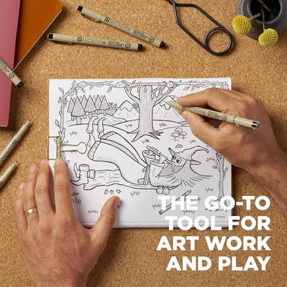 Sakura Pigma Micron Fineliner Pens, Black, Assorted Point Sizes, 6 Pack - size: 1 Count (Pack of 6)