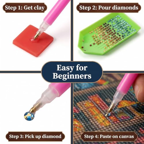 WUSARPLY Bookshelf Diamond Painting Kits for Beginner Adults - color: YH034