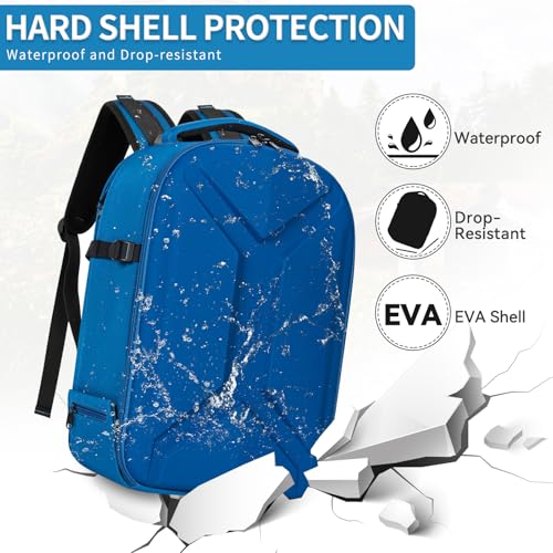 TORIBIO Large Hardshell Camera Backpack DSLR/SLR/Mirrorless Photography Bag - color: Blue