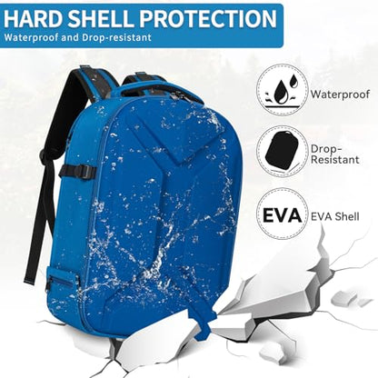 TORIBIO Large Hardshell Camera Backpack DSLR/SLR/Mirrorless Photography Bag - color: Blue