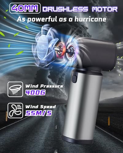 Rechargeable 200000 RPM Electric Air Duster Mini Blower with LED Light
