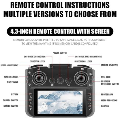 Drones for kids 8-12 with camera – Drone with camera for kids & Beginners, Mini kids drone with Fancy LED Lights, 4.3" Built-In FPV Screen, Three Batteries, Indoor & Outdoor Toy Gift (G) - size: G