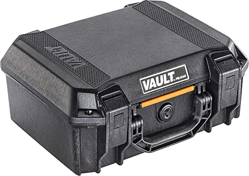 Pelican Vault V200 Hard Case (Camera, Pistol, Gear, Equipment) - color: Black, style: With Foam