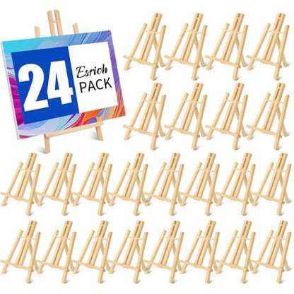 ESRICH 24 Pack 11.8" Wood Easels, Tabletop Easel for Painting - style: 11.8"-24P