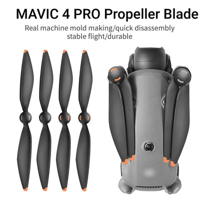 2 Pairs of Mavic 4 Pro Propellers, Quick Release Low Noise Propeller Blades Compatible with DJI Mavic 4 Pro Drone Accessories