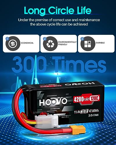 HOOVO 3S Lipo Battery 4200mAh 120C 11.4V High Voltage Shorty Lipo Battery