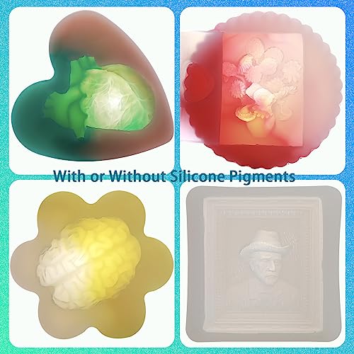 BBDINO Super Elastic Silicone Mold Making Kit 8A Clear 4.4 Lbs - color: 70.6 Oz Clear