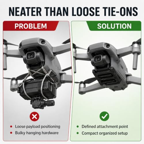 SplashNColor Drone Payload Drop Device Compatible with DJI Mavic Pro – Controlled Bait Release Mount | Screw and Snap-Fit Arm Attachment | Compact RC Air Drop Accessory
