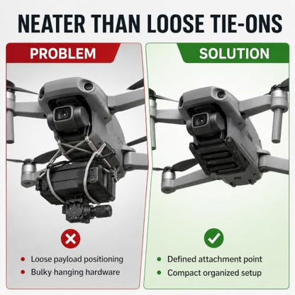 SplashNColor Drone Payload Drop Device Compatible with DJI Mavic Pro – Controlled Bait Release Mount | Screw and Snap-Fit Arm Attachment | Compact RC Air Drop Accessory
